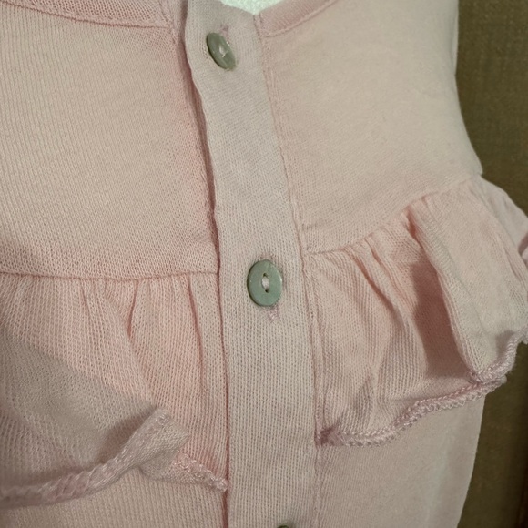 Pink Ruffle Button-Up Women's Top - Picture 3 of 6